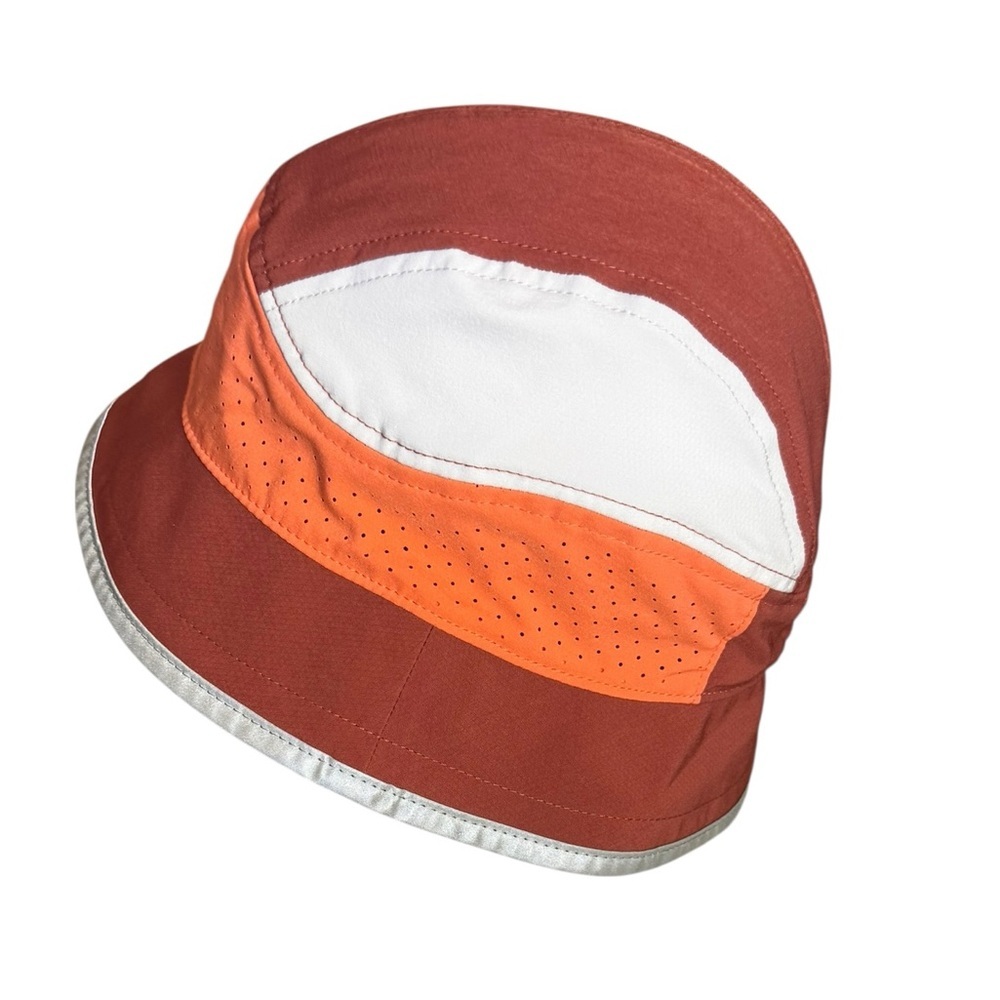 Nike Dri-FIT Perforated Reflective Bucket Hat Unisex Orange Crimson M/L - Picture 8 of 13